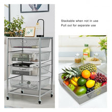 Load image into Gallery viewer, 4 Drawer Mesh Shelves Basket Utility Heavy Duty Storage Organizer

