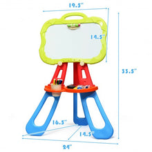Load image into Gallery viewer, 4 in 1 Double Sided Magnetic Kids Art Easel-Blue
