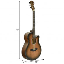 Load image into Gallery viewer, 40" Full Size Cutaway Acoustic Guitar Starter Guitarra Bundle Kit -Coffee
