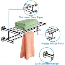 Load image into Gallery viewer, Wall Mounted Stainless Steel Towel Storage Rack
