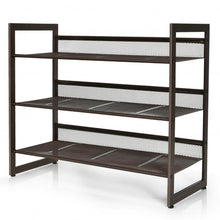 Load image into Gallery viewer, Adjustable to Flat or Slant Shoe Organizer Stand-3-Tier
