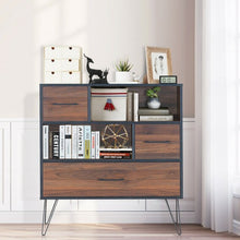 Load image into Gallery viewer, Multipurpose Sideboard Storage Cabinet with Metal Leg &amp; Drawers
