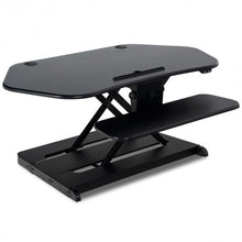 Load image into Gallery viewer, Electric Height Adjustable Sit-Stand Converter Standing Desk-Black
