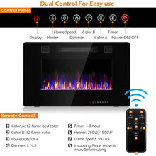 Load image into Gallery viewer, 30" Electric Fireplace Recessed Ultra Thin Wall Mounted Heater

