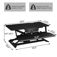 Load image into Gallery viewer, Electric Height Adjustable Standing Desk Coverter
