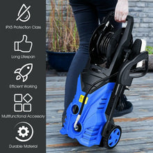 Load image into Gallery viewer, 1800W 2030PSI Electric Pressure Washer Cleaner with Hose Reel-Blue
