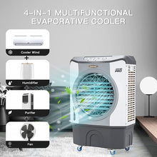 Load image into Gallery viewer, CFM Industrial Evaporative Cooler 4-in-1 Air Cooling Fan 45L Tank-Gray
