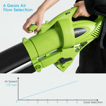 Load image into Gallery viewer, 7.5 Amp 3-in-1 Electric Leaf Blower Leaf  Vacuum Mulcher 170MPH
