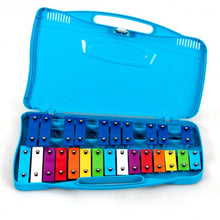 Load image into Gallery viewer, 25 Notes Kids Glockenspiel Chromatic Metal Xylophone-Blue
