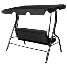 Load image into Gallery viewer, 3 Seats Patio Canopy Swing-Black
