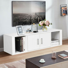Load image into Gallery viewer, Wall Mounted Floating 2 Door Desk Hutch Storage Shelves-White
