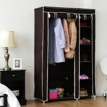 Load image into Gallery viewer, 69" Portable Closet Storage Organizer Clothes Wardrobe-Brown
