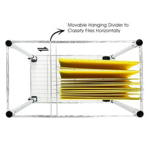 Load image into Gallery viewer, Metal Rolling File Cart for Folder Storage-Silver
