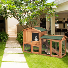 Load image into Gallery viewer, 58" Weatherproof Wooden Rabbit Hutch
