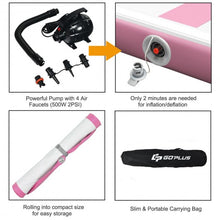Load image into Gallery viewer, 13 Feet Air Track Inflatable Gymnastics Tumbling Mat with Pump -Pink
