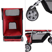 Load image into Gallery viewer, Large Deluxe Folding 4 Wheels Pet Dog Cat Carrier Stroller 8 Colors Choice Rose
