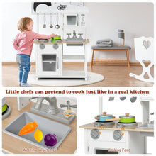 Load image into Gallery viewer, Wooden Pretend Play Kitchen Set for Kids with Accessories and Sink
