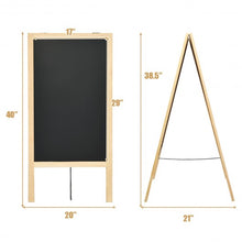 Load image into Gallery viewer, A-Frame Chalkboard Sign with Eraser &amp; Chalk-Natural
