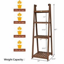Load image into Gallery viewer, Folding Flower Stand Rack Wood Plant Storage Display Shelf
