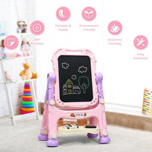 Load image into Gallery viewer, Double Sided Magnetic Drawing Art Easel-Pink
