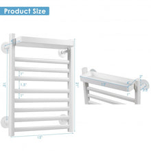 Load image into Gallery viewer, 110W Electric Heated Towel Rack with Top Tray for Bathroom and Kitchen
