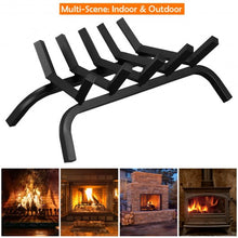 Load image into Gallery viewer, 21" Iron Fireplace Log Grate Firewood Burning Rack
