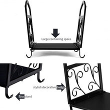 Load image into Gallery viewer, Fireplace Log Holder Iron Indoor Firewood Rack
