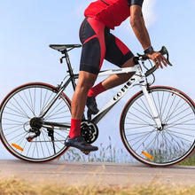 Load image into Gallery viewer, 700C 21 Speed Quick Release Aluminum Road  Bike-Red
