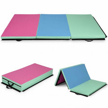Load image into Gallery viewer, 6' x 4' Tri-Fold Gymnastics Mat Thick Folding Panel-Multicolor
