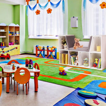 Load image into Gallery viewer, 6-Cubby Kid Storage Bookcase Cushioned Reading Nook

