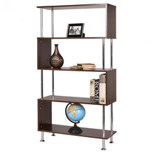 Load image into Gallery viewer, 32" x 12" x 58" Modern 4 Shelves Wooden Storage Bookshelf

