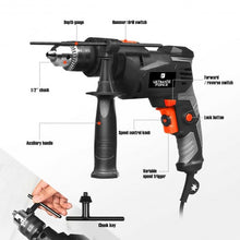 Load image into Gallery viewer, 1/2" Electric Corded Impact Hammer Drill Variable Speed
