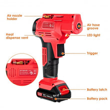 Load image into Gallery viewer, 12V Portable Cordless Tire Inflator Air Compressor
