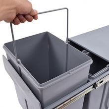 Load image into Gallery viewer, 10.5 gal 3 Compartment Pull Out Recycling Waste Bin
