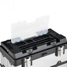Load image into Gallery viewer, 18" Tool Box Stainless Steel and Plastic Portable Organizer with Lid
