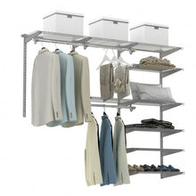 Load image into Gallery viewer, Custom Closet Organizer Kit 4 to 6 ft Wall-Mounted Closet System with Hang Rod
