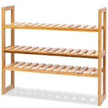 Load image into Gallery viewer, Multifunctional 3 Bamboo Adjustable Utility Storage Stand Rack
