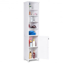 Load image into Gallery viewer, 72" H Bathroom Free Standing Floor Storage Shelving Cabinet
