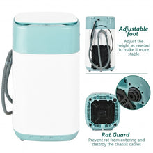 Load image into Gallery viewer, 8lbs Portable Fully Automatic Washing Machine with Drain Pump-Green
