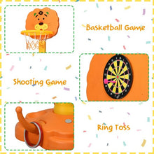 Load image into Gallery viewer, Adjustable Kids 3-in-1 Basketball Hoop Set with Balls
