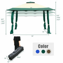 Load image into Gallery viewer, 13'x13' Pop Up Canopy Tent Instant Outdoor Folding Canopy Shelter-Green
