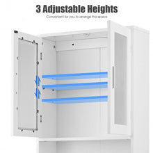 Load image into Gallery viewer, Wooden over the toilet Storage Cabinet with Tower Rack

