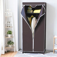 Load image into Gallery viewer, Non-woven Fabric Wardrobe Storage Portable Clothes Closet-Brown

