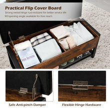 Load image into Gallery viewer, Industrial Storage Shoe Bench with Two Divided Space
