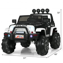 Load image into Gallery viewer, 12V Kids Spring Suspension Ride On Truck-Black &amp; White
