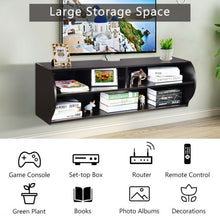 Load image into Gallery viewer, 48.5" 2 Tier Modern Wall Mounted Hanging Floating Shelf
