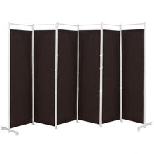 Load image into Gallery viewer, 6-Panel Room Divider Folding Privacy Screen -Brown
