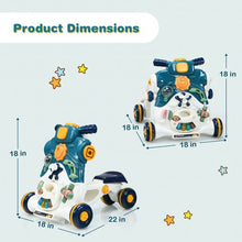 Load image into Gallery viewer, 3-in-1 Baby Sit-to-Stand Walker with Music and Lights-Blue
