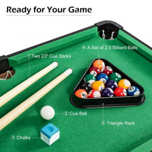 Load image into Gallery viewer, 24” Mini Tabletop Pool Table Set Indoor Billiards Table with Accessories
