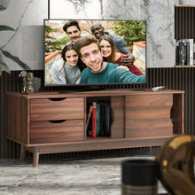 Load image into Gallery viewer, TV Stand for TV up to 60" Media Console Table Storage with Doors-Walnut
